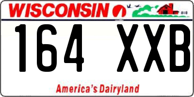 WI license plate 164XXB