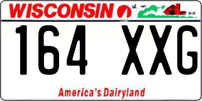 WI license plate 164XXG