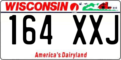 WI license plate 164XXJ