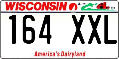 WI license plate 164XXL