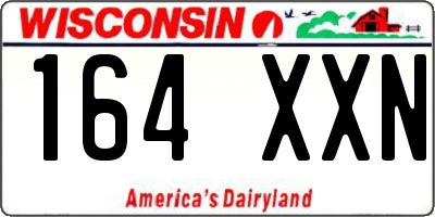 WI license plate 164XXN
