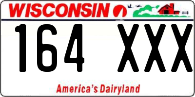 WI license plate 164XXX