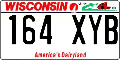 WI license plate 164XYB