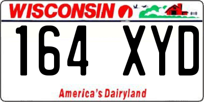 WI license plate 164XYD