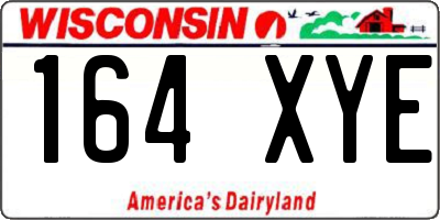 WI license plate 164XYE