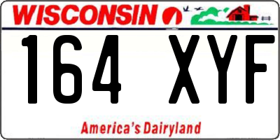WI license plate 164XYF
