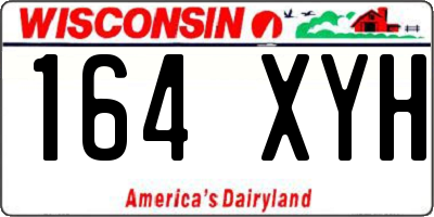 WI license plate 164XYH