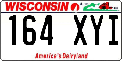 WI license plate 164XYI