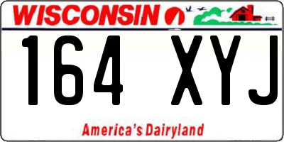 WI license plate 164XYJ
