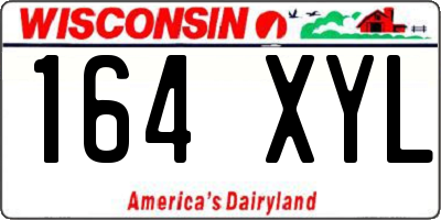 WI license plate 164XYL