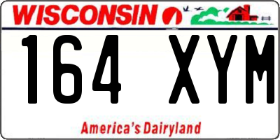 WI license plate 164XYM