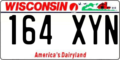 WI license plate 164XYN
