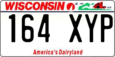 WI license plate 164XYP