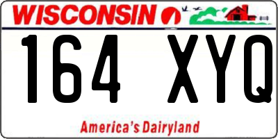 WI license plate 164XYQ
