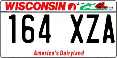 WI license plate 164XZA