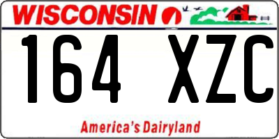 WI license plate 164XZC