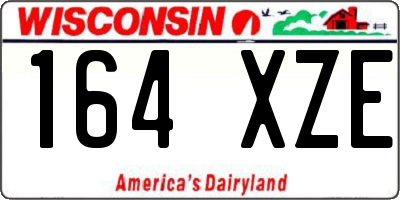 WI license plate 164XZE