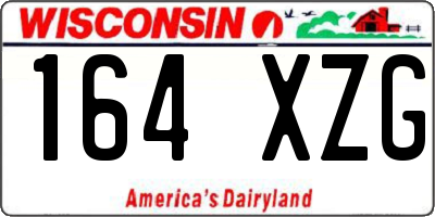 WI license plate 164XZG