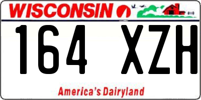WI license plate 164XZH
