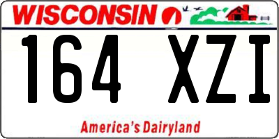 WI license plate 164XZI