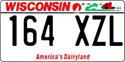 WI license plate 164XZL