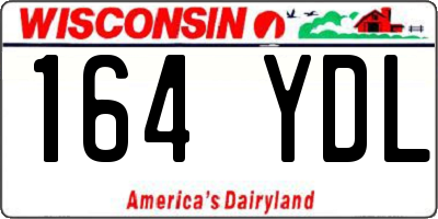 WI license plate 164YDL