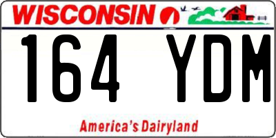 WI license plate 164YDM