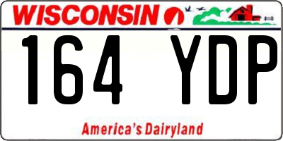 WI license plate 164YDP