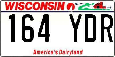 WI license plate 164YDR