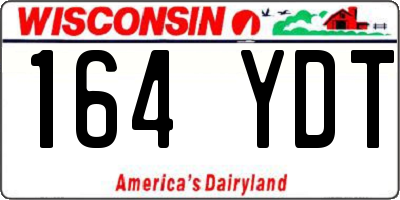 WI license plate 164YDT