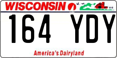 WI license plate 164YDY