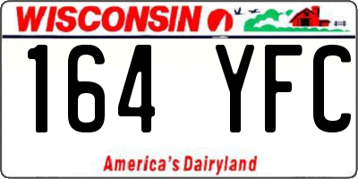 WI license plate 164YFC