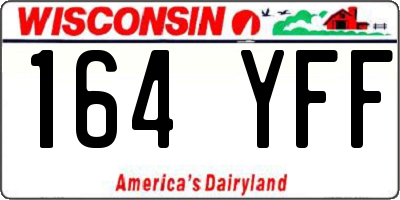 WI license plate 164YFF