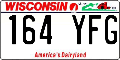 WI license plate 164YFG