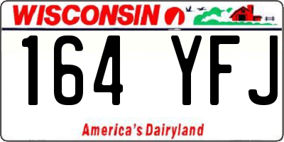 WI license plate 164YFJ