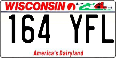 WI license plate 164YFL
