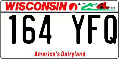 WI license plate 164YFQ