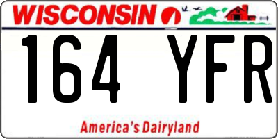 WI license plate 164YFR