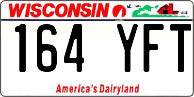 WI license plate 164YFT
