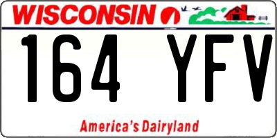 WI license plate 164YFV