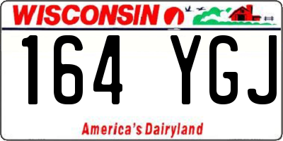 WI license plate 164YGJ