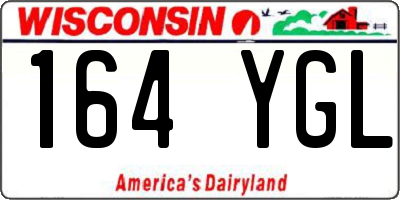WI license plate 164YGL