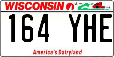 WI license plate 164YHE