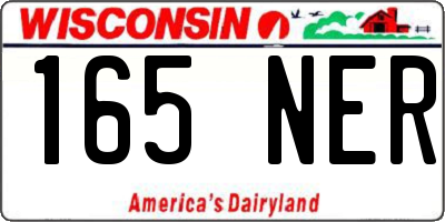 WI license plate 165NER