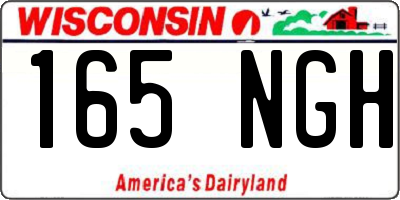 WI license plate 165NGH