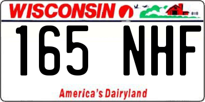 WI license plate 165NHF