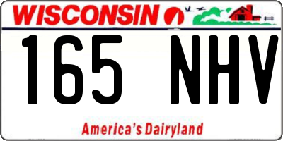 WI license plate 165NHV