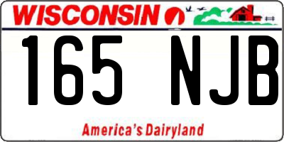 WI license plate 165NJB