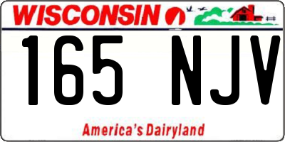WI license plate 165NJV