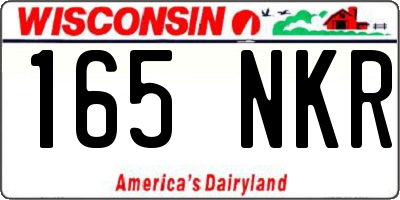 WI license plate 165NKR